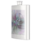 Kleurrijke Fantasy Abstract Modern Fractal Flower Flacon (Links)