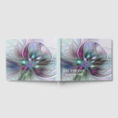Kleurrijke Fantasy Abstract Modern Fractal Flower Gastenboek (Volledig)