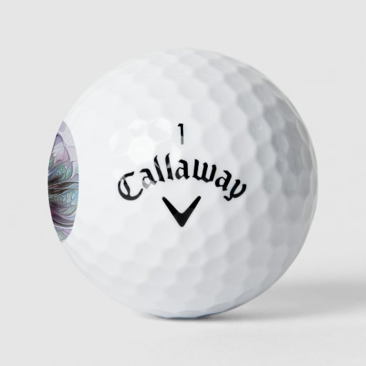 Kleurrijke Fantasy Abstract Modern Fractal Flower Golfballen (Logo)