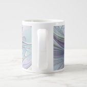 Kleurrijke Fantasy Abstract Modern Fractal Flower Grote Koffiekop (Achterkant)