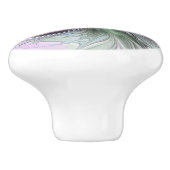 Kleurrijke Fantasy Abstract Modern Fractal Flower Keramische Knop (Zijkant)