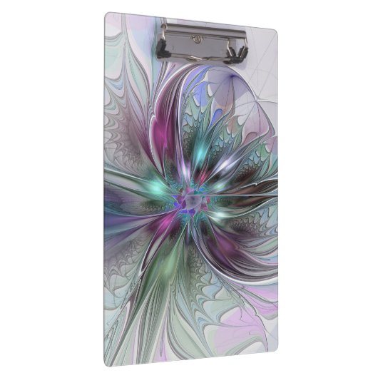 Kleurrijke Fantasy Abstract Modern Fractal Flower Klembord (Rechts)