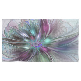 Kleurrijke Fantasy Abstract Modern Fractal Flower Kussensloop