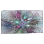 Kleurrijke Fantasy Abstract Modern Fractal Flower Kussensloop (Voorkant-Rechts)