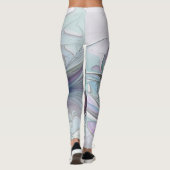 Kleurrijke Fantasy Abstract Modern Fractal Flower Leggings (Achterkant)
