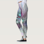 Kleurrijke Fantasy Abstract Modern Fractal Flower Leggings (Links)