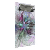 Kleurrijke Fantasy Abstract Modern Fractal Flower Mini Klembord (Schuin)