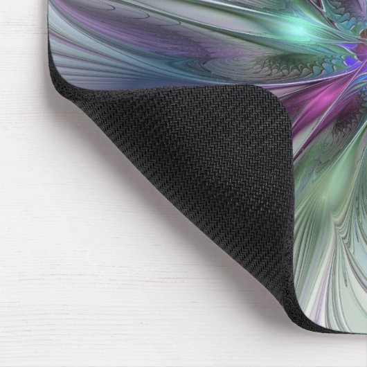 Kleurrijke Fantasy Abstract Modern Fractal Flower Muismat (Hoek)