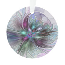 Kleurrijke Fantasy Abstract Modern Fractal Flower