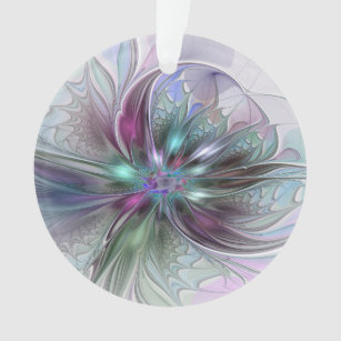 Kleurrijke Fantasy Abstract Modern Fractal Flower Ornament