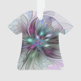 Kleurrijke Fantasy Abstract Modern Fractal Flower Ornament