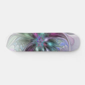 Kleurrijke Fantasy Abstract Modern Fractal Flower Persoonlijk Skateboard (Horizontaal)