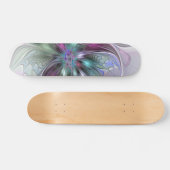 Kleurrijke Fantasy Abstract Modern Fractal Flower Persoonlijk Skateboard (Horizontaal)