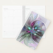 Kleurrijke Fantasy Abstract Modern Fractal Flower Planner (Display)