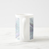 Kleurrijke Fantasy Abstract Modern Fractal Flower Porselein Kop (Achterkant)