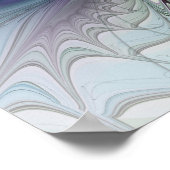 Kleurrijke Fantasy Abstract Modern Fractal Flower Poster (Hoek)