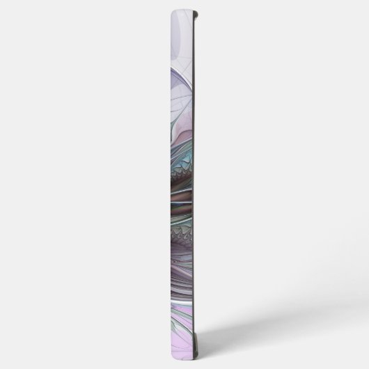 Kleurrijke Fantasy Abstract Modern Fractal Flower Samsung Galaxy Hoesje (Linkerkant)