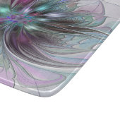 Kleurrijke Fantasy Abstract Modern Fractal Flower Snijplank (Hoek)