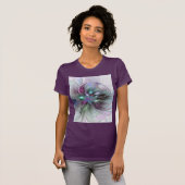 Kleurrijke Fantasy Abstract Modern Fractal Flower T-shirt (Voorkant volledig)