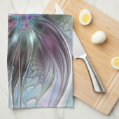 Kleurrijke Fantasy Abstract Modern Fractal Flower Theedoek (Quarter Fold)