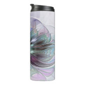 Kleurrijke Fantasy Abstract Modern Fractal Flower Thermosbeker (Geroteerd rechts)