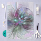 Kleurrijke Fantasy Abstract Modern Fractal Flower Tissuepapier (Craft)
