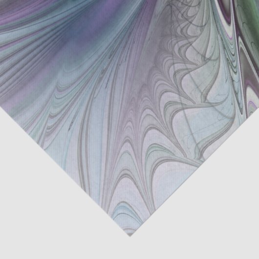 Kleurrijke Fantasy Abstract Modern Fractal Flower Tissuepapier (Detail)