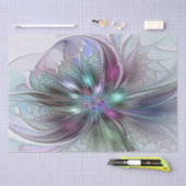 Kleurrijke Fantasy Abstract Modern Fractal Flower Tissuepapier (Craft)
