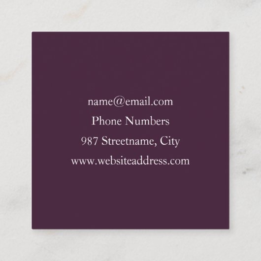 Kleurrijke Fantasy Abstract Modern Fractal Flower Vierkante Visitekaartje (Achterkant)