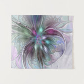 Kleurrijke Fantasy Abstract Modern Fractal Flower Wandkleed (Voorkant (horizontaal))