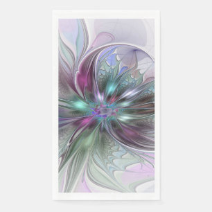 Kleurrijke Fantasy Abstracte Modern Fractal Flower Servet