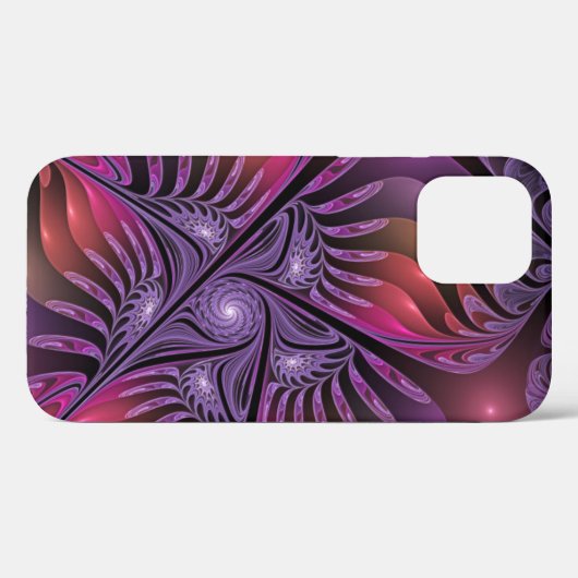 Kleurrijke Fantasy Abstracte Trippy Paarse Fractal Case-Mate iPhone Case (Achterkant (horizontaal))
