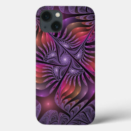 Kleurrijke Fantasy Abstracte Trippy Paarse Fractal Case-Mate iPhone Case