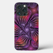 Kleurrijke Fantasy Abstracte Trippy Paarse Fractal Case-Mate iPhone Case (Achterkant)