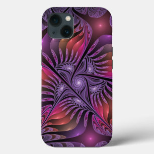 Kleurrijke Fantasy Abstracte Trippy Paarse Fractal Case-Mate iPhone Case