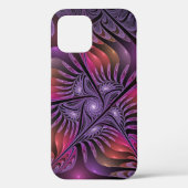 Kleurrijke Fantasy Abstracte Trippy Paarse Fractal Case-Mate iPhone Case (Achterkant)