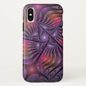 Kleurrijke Fantasy Abstracte Trippy Paarse Fractal Case-Mate iPhone Case (Achterkant)