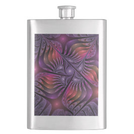Kleurrijke Fantasy Abstracte Trippy Paarse Fractal Flacon