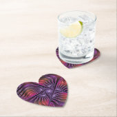 Kleurrijke Fantasy Abstracte Trippy Paarse Fractal Kartonnen Onderzetters (Insitu)