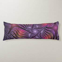 Kleurrijke Fantasy Abstracte Trippy Paarse Fractal Lichaamskussen