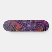 Kleurrijke Fantasy Abstracte Trippy Paarse Fractal Persoonlijk Skateboard (Horizontaal)