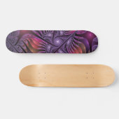 Kleurrijke Fantasy Abstracte Trippy Paarse Fractal Persoonlijk Skateboard (Horizontaal)