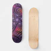 Kleurrijke Fantasy Abstracte Trippy Paarse Fractal Persoonlijk Skateboard (Voorkant)
