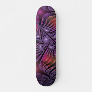 Kleurrijke Fantasy Abstracte Trippy Paarse Fractal Persoonlijk Skateboard