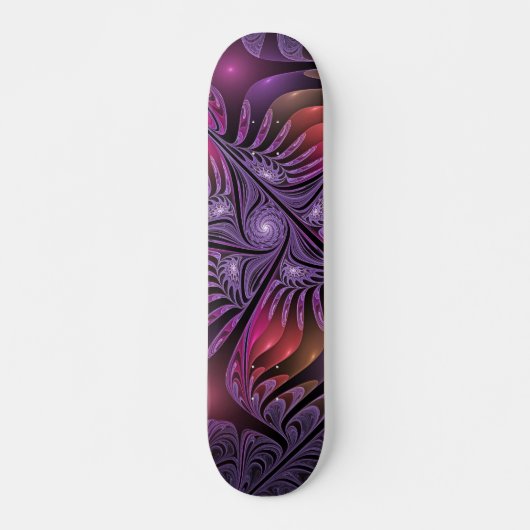 Kleurrijke Fantasy Abstracte Trippy Paarse Fractal Persoonlijk Skateboard (Voorkant)