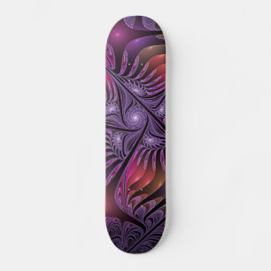 Kleurrijke Fantasy Abstracte Trippy Paarse Fractal Persoonlijk Skateboard