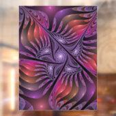 Kleurrijke Fantasy Abstracte Trippy Paarse Fractal Raamsticker (Vel 2)