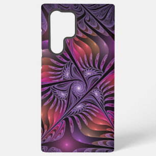 Kleurrijke Fantasy Abstracte Trippy Paarse Fractal Samsung Galaxy Hoesje