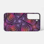 Kleurrijke Fantasy Abstracte Trippy Paarse Fractal Samsung Galaxy Hoesje (Achterkant horizontaal)