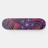 Kleurrijke Fantasy Abstracte Trippy Paarse Fractal Skateboard (Horizontaal)